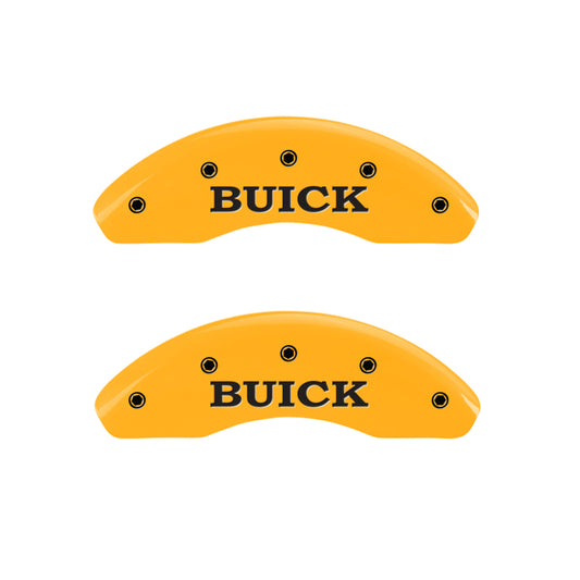 MGP 4 Caliper Covers Engraved Front Buick Rear Yellow Finish Black Char 1998 Buick Regal