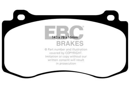 EBC 06-10 Jeep Grand Cherokee 6.1 SRT-8 Greenstuff Front Brake Pads