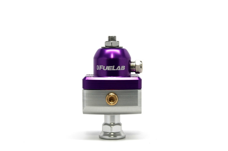 Fuelab 575 Carb Adjustable Mini FPR Blocking 1-3 PSI (1) -6AN In (2) -6AN Out - Purple