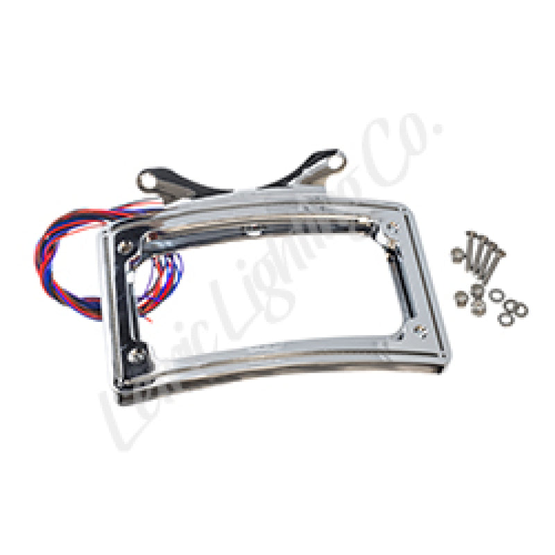 Letric Lighting 09-13 Road King Perfect Plate Light Chrome Curved License Plate Frame