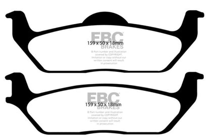 EBC 11 Ford F150 3.5 Twin Turbo (2WD) 6 Lug Yellowstuff Rear Brake Pads