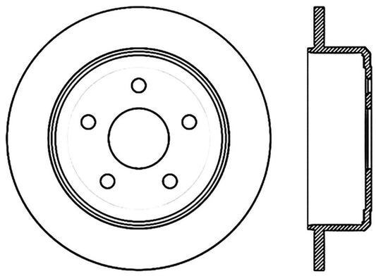 StopTech 07-18 Jeep Wrangler Cryo Slotted Rear Left Sport Brake Rotor