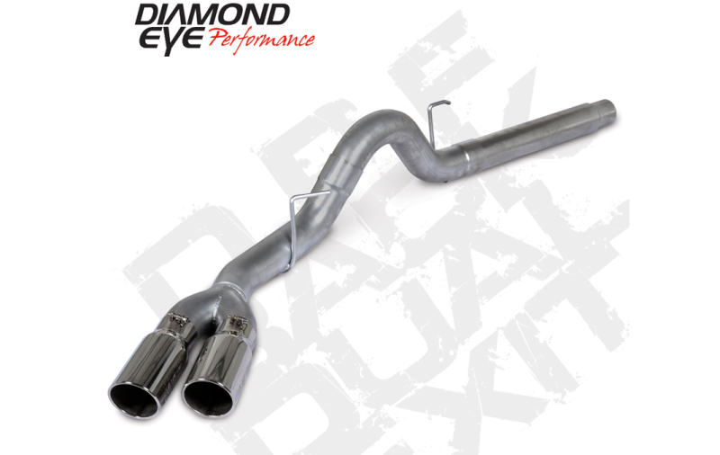 Diamond Eye 18-19 Ford 3.0L Powrstrke F150 - 4in 409SS DPF Back Kit Sprt Dual w/Tips 4512BRA-DE