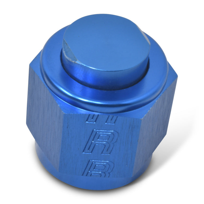 Russell Performance -8 AN Flare Cap (Blue)