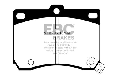 EBC 91-96 Ford Escort 1.8 Greenstuff Front Brake Pads