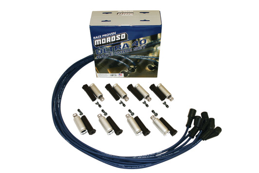 Moroso GM LS Ignition Wire Set - Ultra 40 - Unsleeved - Coil-On - Blue