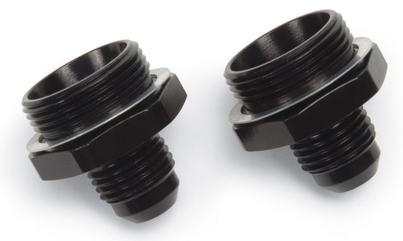 Russell Performance -6 AN Carb Adapter Fittings (2 pcs.) (Black)