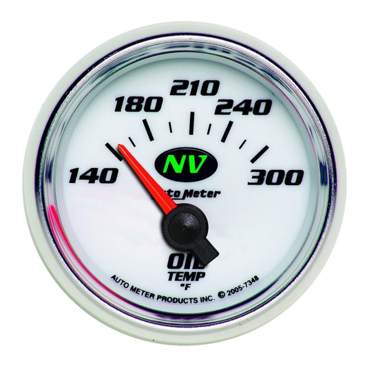 AutoMeter Gauge Oil Temp 2-1/16in. 140-300 Deg. F Electric NV