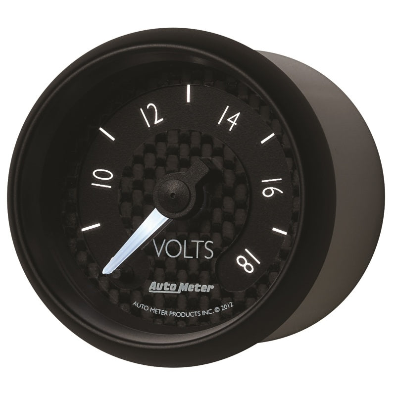 Autometer GT Series 52mm Full Sweep Electronic 8-18 Volts Voltmeter