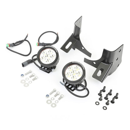 Rugged Ridge 97-06 Jeep Wrangler Round Windshield LED Kit w/ Brackets