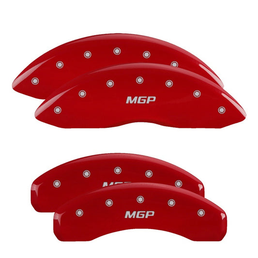MGP 4 Caliper Covers Engraved Front Buick Engraved Rear Buick Shield Red finish silver ch
