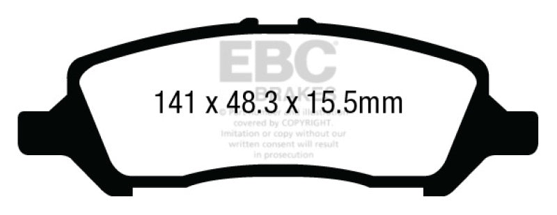 EBC 12+ Dodge Dart 1.4 Turbo Ultimax2 Rear Brake Pads