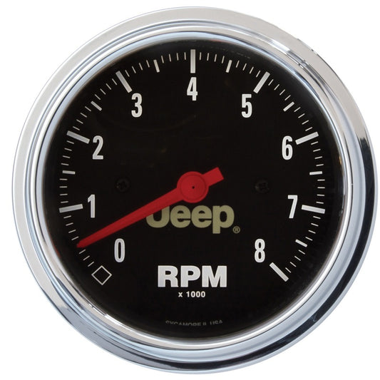 Autometer Jeep 85.7mm In-Dash 8000 RPM Tachometer Gauge