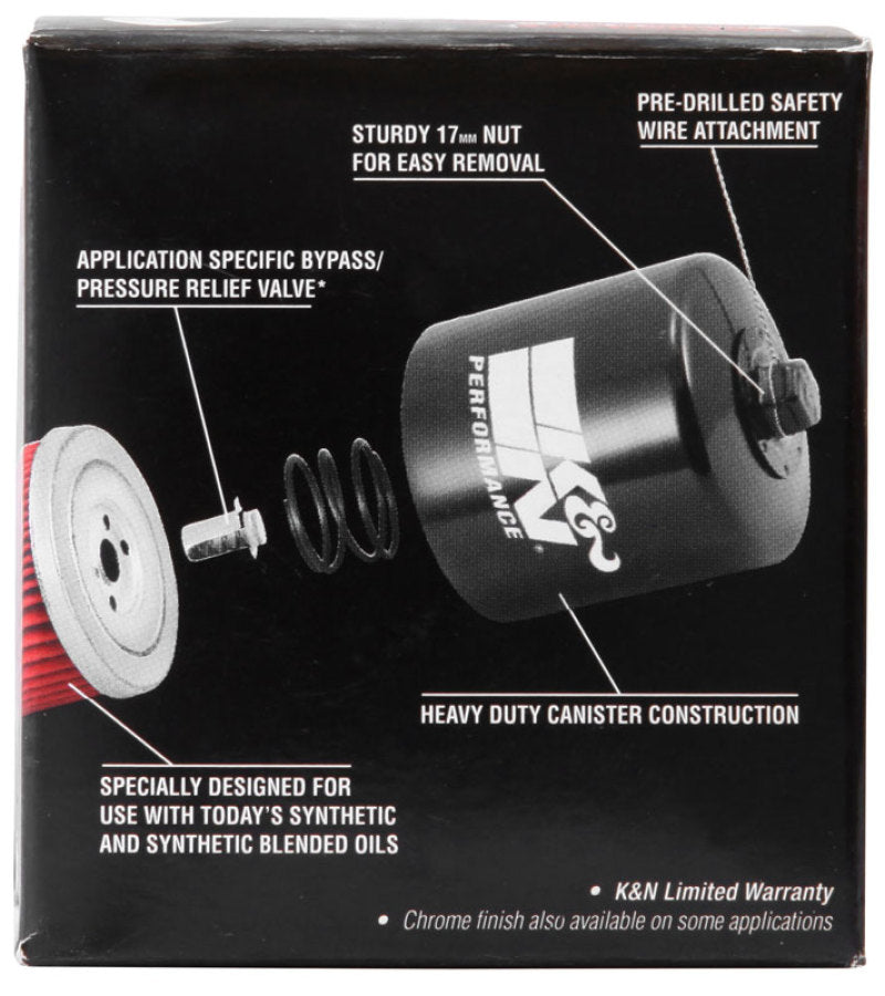 K&N Honda / Kawasaki / Arctic Cat / Suzuki / Triumph / Yamaha 2.594in OD x 2.813in H Oil Filter