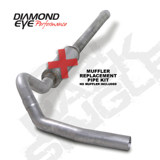 Diamond Eye KIT 4in CB SGL MFLR RPLCMENT PIPE AL CHEVY/GMC 6.6L 2500/3500 2006-2007.5