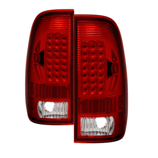 Xtune Ford F150 Styleside 97-03 Super Duty 99-07 LED Tail Lights Red Smoke ALT-ON-FF15097-LED-RC