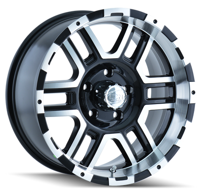 ION Type 179 16x8 / 5x127 BP / 10mm Offset / 83.82mm Hub Black/Machined Wheel