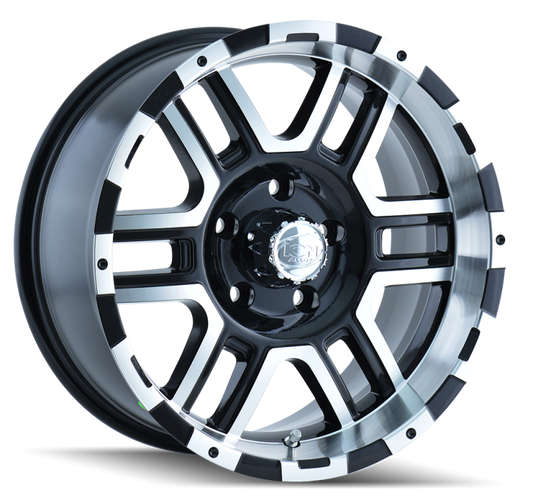 ION Type 179 16x8 / 5x127 BP / 10mm Offset / 83.82mm Hub Black/Machined Wheel