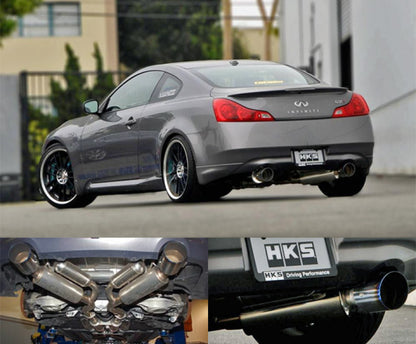 HKS 08 Infiniti G37 Coupe Dual Hi-Power Titanium Tip Catback Exhaust