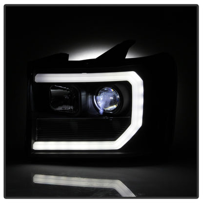 Spyder GMC Sierra 1500/2500/3500 07-13 Denali 08-13 LED Headlights Blk PRO-YD-GS07V2PL-BK