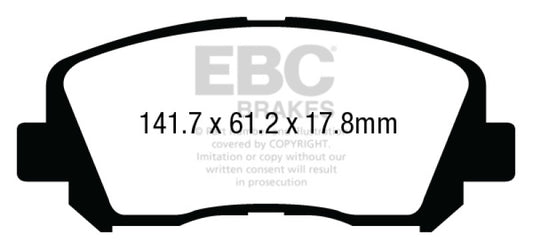 EBC 15+ Chrysler 200 2.4 Ultimax2 Front Brake Pads