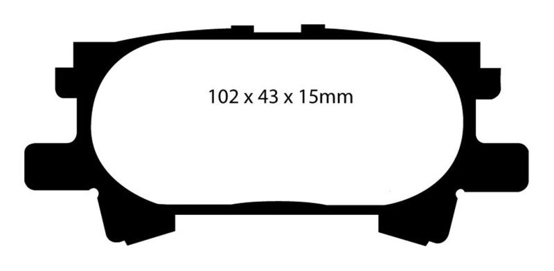 EBC 04-07 Lexus RX330 3.3 Yellowstuff Rear Brake Pads