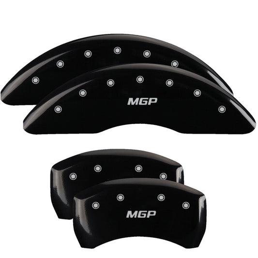 MGP 4 Caliper Covers Engraved Front & Rear MGP Black Finish Silver Char 2019 Buick Enclave
