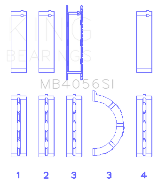 King 97-07 Ford 2.5L/2.9L/3.0L (Size STD) Main Bearing Set