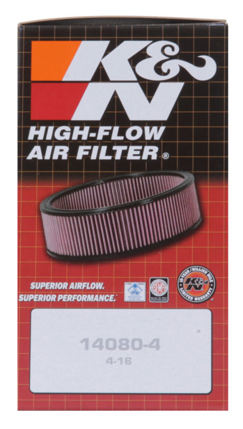 K&N Universal Custom Air Filter - Round 1.625in Flange / 1.625in ID / 2.75in Overall Height