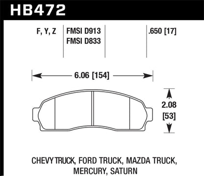 Hawk Performance Ceramic Street Brake Pads