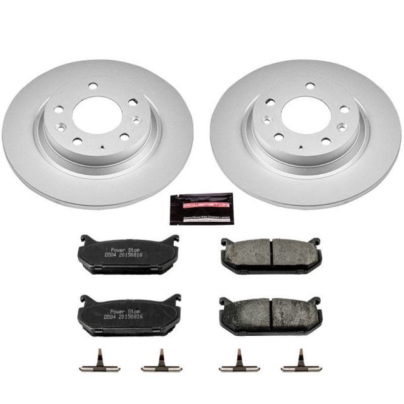 Power Stop 98-02 Mazda 626 Rear Z17 Evolution Geomet Coated Brake Kit