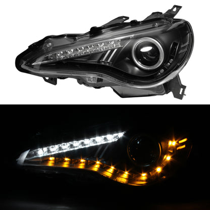 Spyder Subaru BRZ 12-14 Projector Headlights- DRL LED Black PRO-YD-SUBRZ12-BK