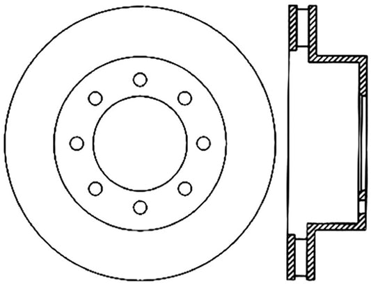 StopTech Power Slot 06-08 Dodge Ram 1500 / 03-08 Ram 2500/3500 All Front Left Slotted CRYO Rotor