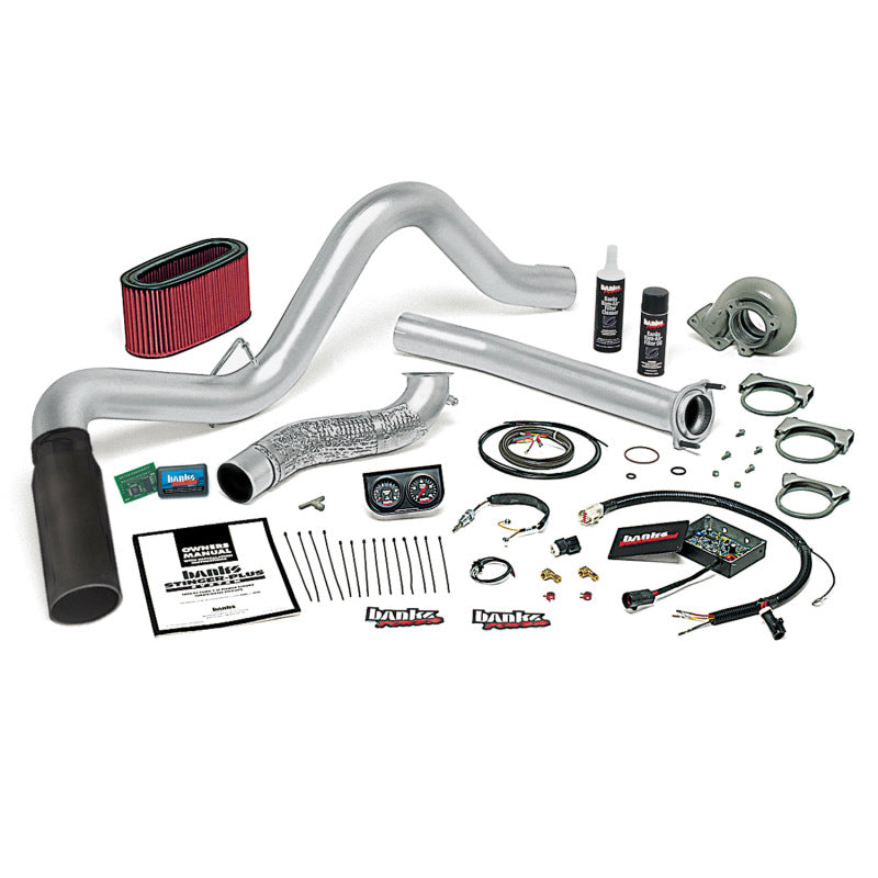 Banks Power 94-95.5 Ford 7.3L Man Stinger-Plus System - SS Single Exhaust w/ Black Tip