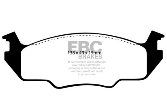 EBC 80-84 Volkswagen Golf 1.6 Ultimax2 Front Brake Pads