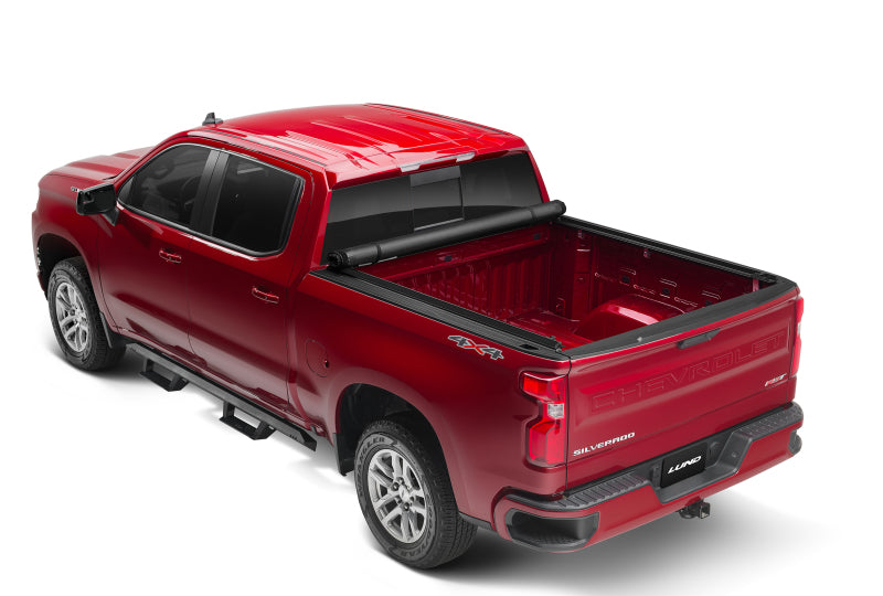 Lund 07-17 Chevy Silverado 1500 (8ft. Bed) Genesis Roll Up Tonneau Cover - Black