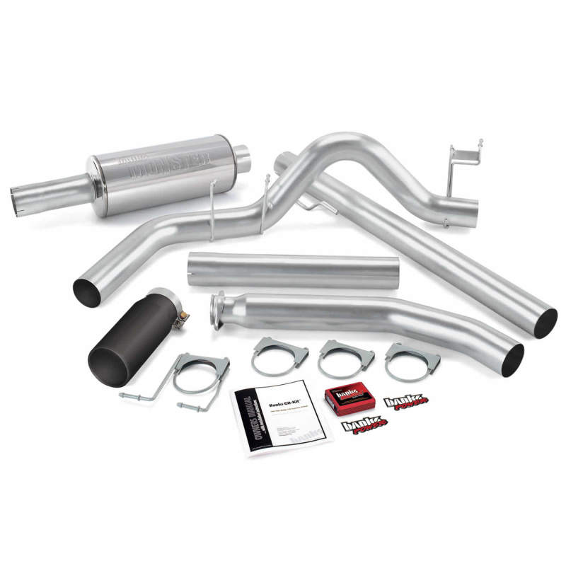 Banks Power 98-00 Dodge 5.9L Std Cab Git-Kit - SS Single Exhaust w/ Black Tip