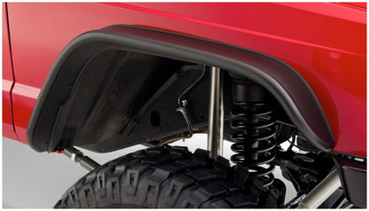 Bushwacker 84-01 Jeep Cherokee Flat Style Flares 2pc - Black