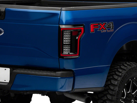 Raxiom 15-17 Ford F-150 LED Tail Lights- Blk Housing (Smoked Lens)