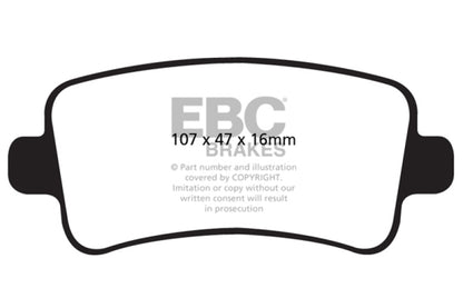 EBC 10+ Buick Allure (Canada) 3.0 Ultimax2 Rear Brake Pads