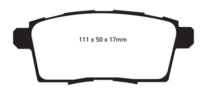 EBC 06-08 Ford Edge 3.5 2WD Yellowstuff Rear Brake Pads