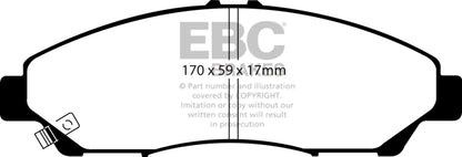 EBC 14+ Acura RLX 3.5 Hybrid Greenstuff Front Brake Pads