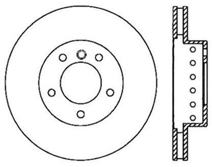 StopTech 04-10 BMW 5-Series & 6-Series Drilled Right Front Rotor