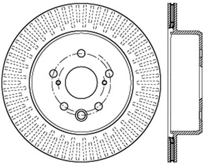 StopTech Slotted & Drilled Sport Brake Rotor Left Rear 13-14 Lexus GS300/350/400/430