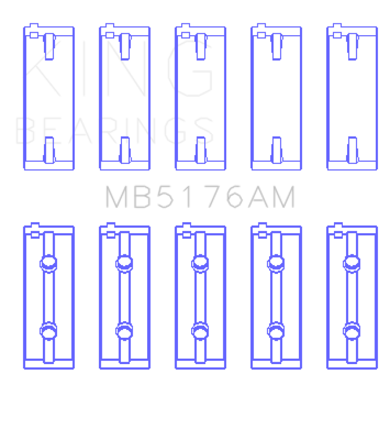 King Mitsuishi 4G93 SOHC (Size STD) Main Bearing Set