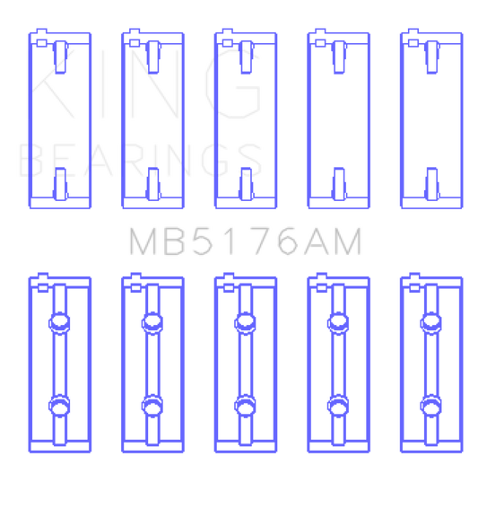 King Mitsuishi 4G93 SOHC (Size STD) Main Bearing Set