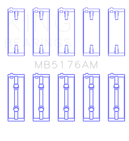 King Mitsuishi 4G93 SOHC (Size 0.5) Main Bearing Set