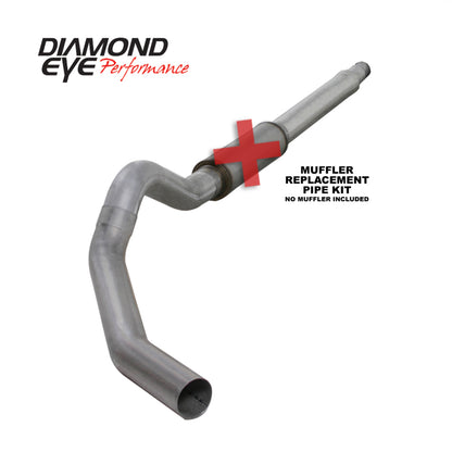 Diamond Eye KIT 5in Catback MFLR RPLCMENT PIPE Single AL: 03-07 FORD 6.0L F250/F350