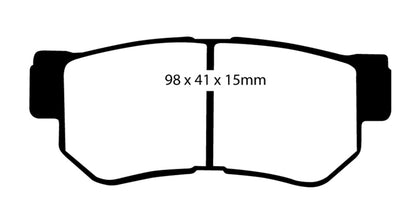 EBC 08-09 Hyundai Azera 3.3 Yellowstuff Rear Brake Pads