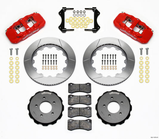 Wilwood AERO6 Front Hat Kit 14.00 Red 99-06 BMW E46